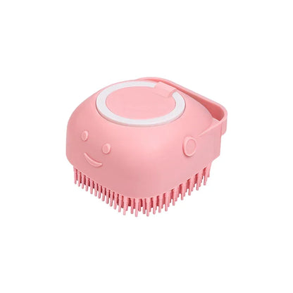 Dog Bathing Brush Pet Massage Brush Shampoo Dispenser