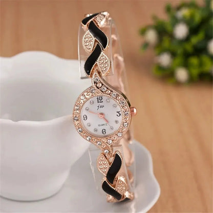 Women Watch Hand Jewelry Set Diamond Bracelet Watch + Water