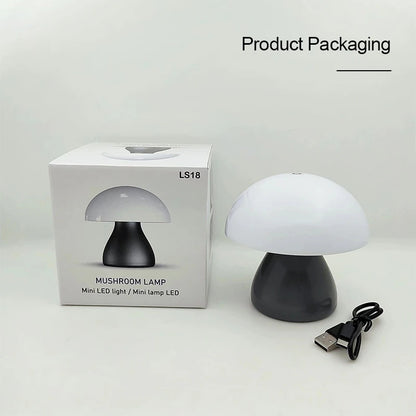 Mushroom Led Table Lamp Charging Touch Desk Coffee Bar