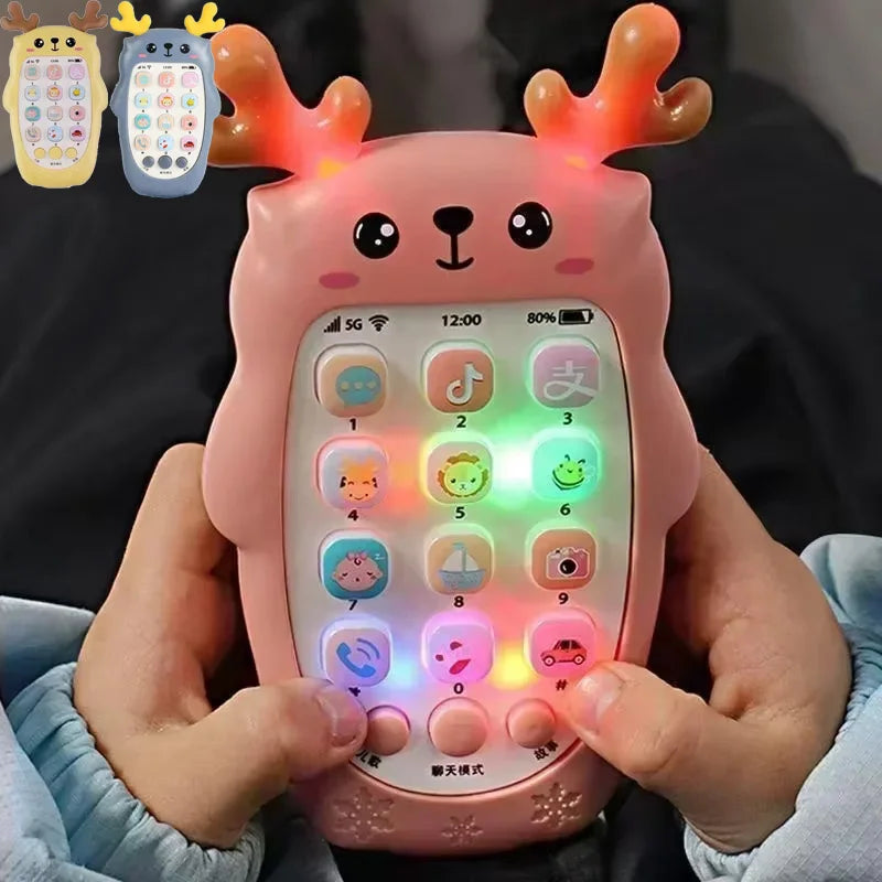 Baby Phone Toys Bilingual Telephone Teether Music Voice Toy