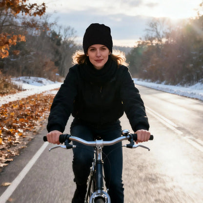 Heat Hat Knitted Beanie Hat Neck Warmer Electric Rechargeable