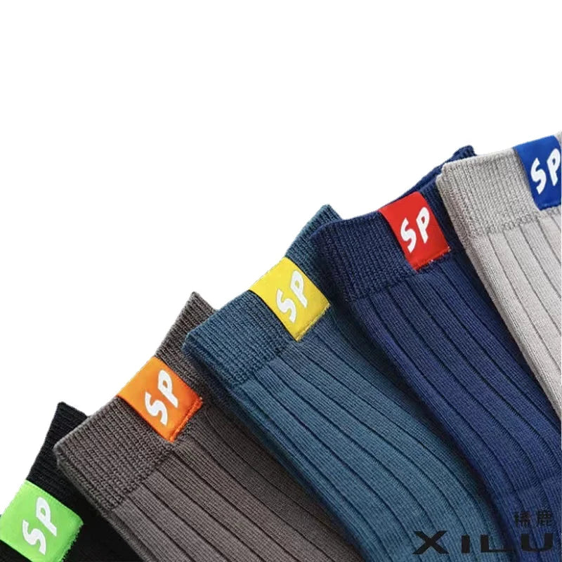 5 Pairs of Men's Cotton Blend Fashionable Low-cut Socks