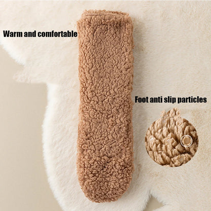 Men's Thickened Plush Floor Socks Solid Color Warm Comfortable