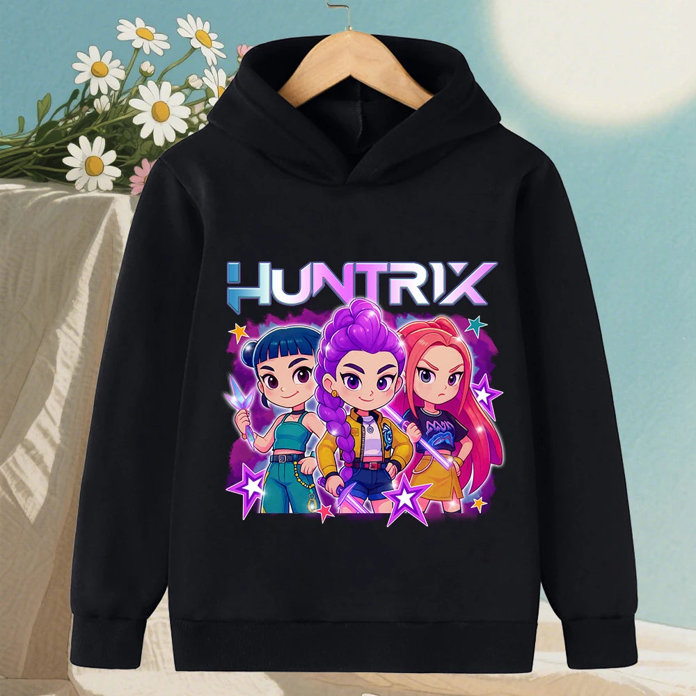 KPop Demon Hunter Rumi Derpy Cartoon Girls Boy Hooded