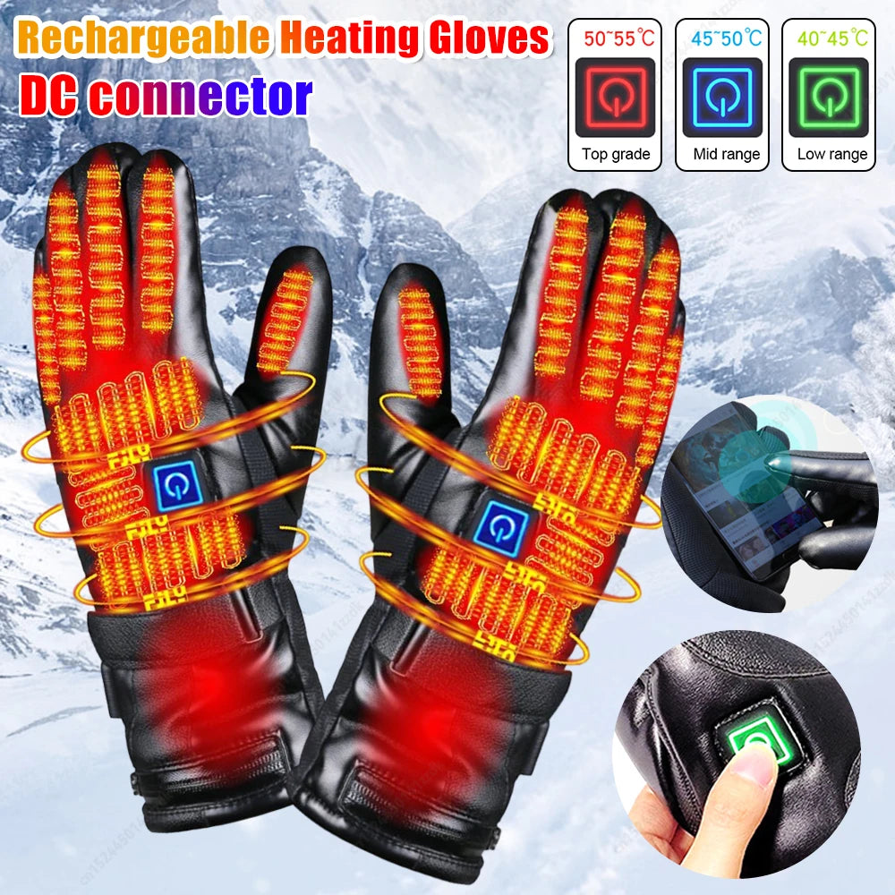 Winter Gloves Rechargeable Heating Gloves Outdoor Riding Skiing