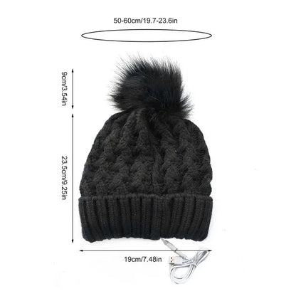 Heated Hat Efficient Heat Transfer Heated Hat Women Rechargeable