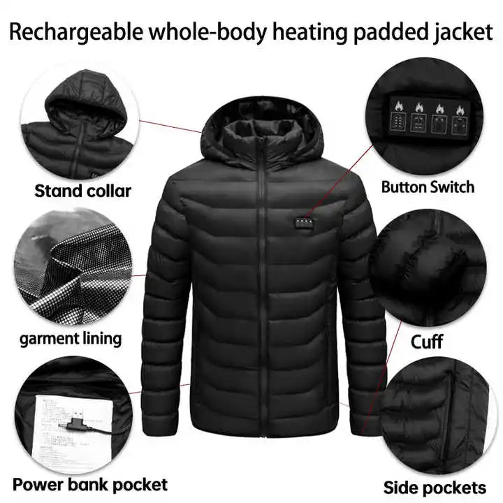 Areas Heated Jacket Men's Self Heating Jacket Winter Heated