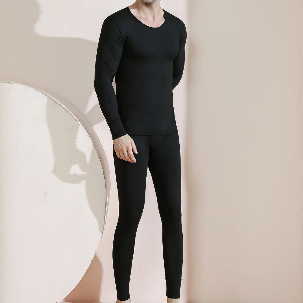 Long Johns Thermal Underwear Set for Men Fleece Lined Base