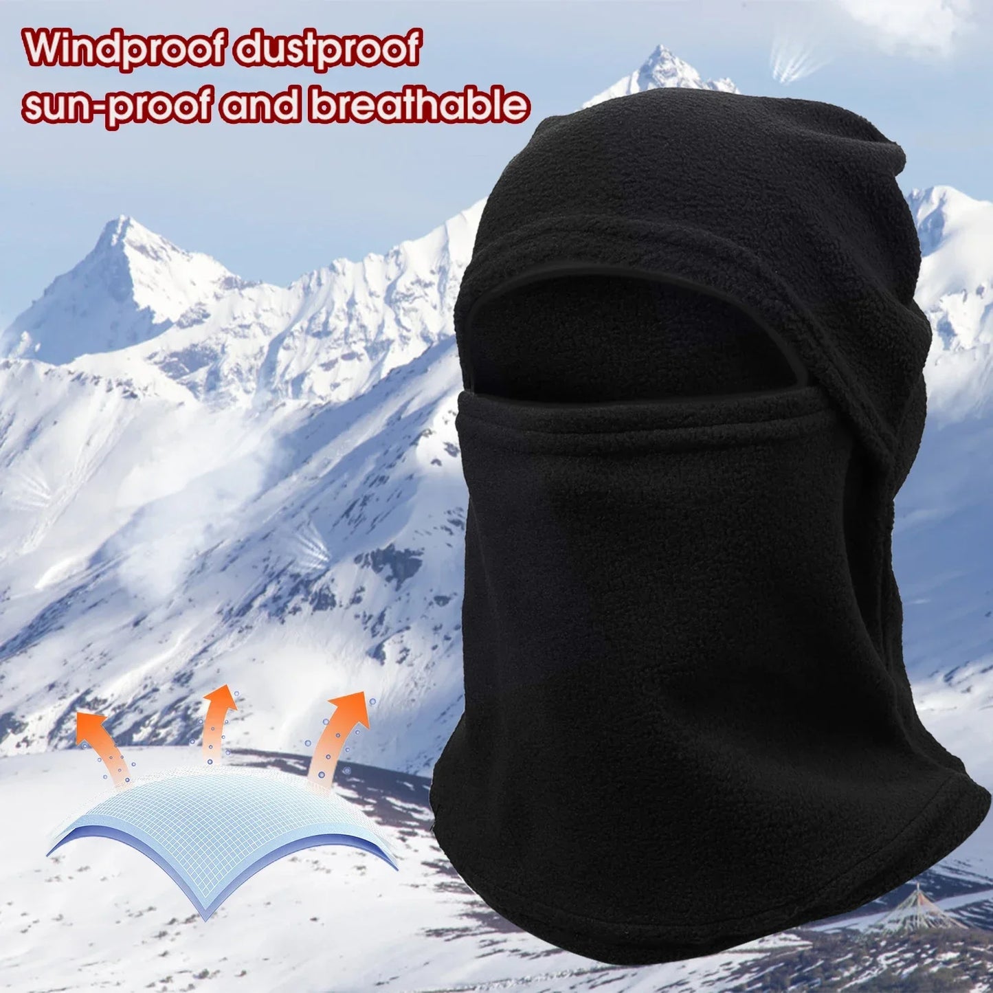 Winter Warm Outdoor Riding Full Face Mask Covers Balaclava Fleece