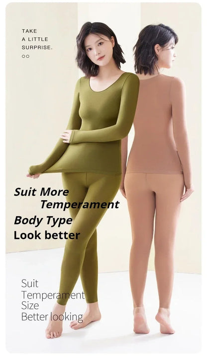 New Women's Thermal Underwear Set De Velvet Grinding