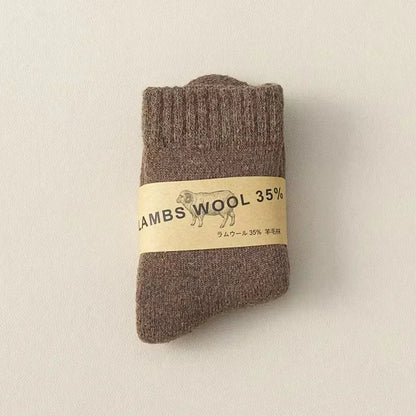 Winter 30% Wool Cashmere Warm Furry Kids Sock Chic Solid Color 🧦