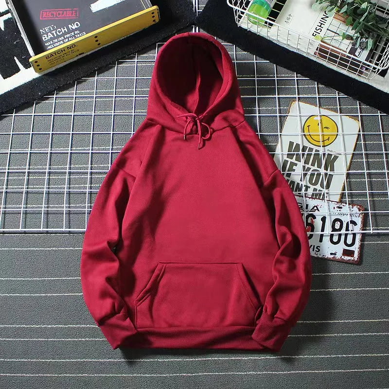 Blank Fleece Fashion Hoodies Men Pull Over Wholesale Hooded