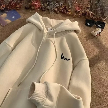 cotton hooded sweatshirt men's loose autumn and winter