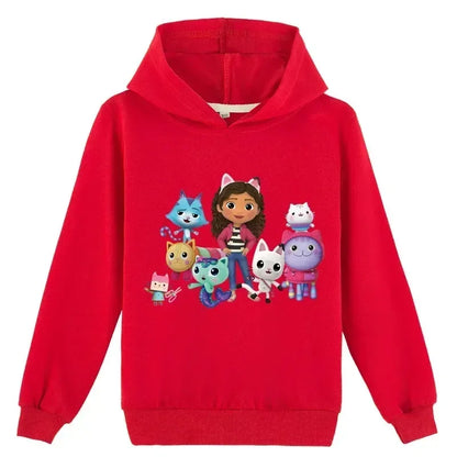 Gabbys Doll House Hoodie Children Spring Autumn New Kids