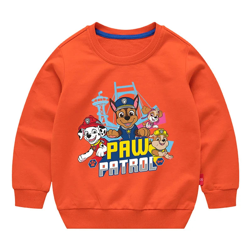 Paw Patrol Sweatshirt Cotton Kids Hoodies Cute Cartoon Crew