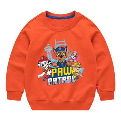 Paw Patrol Sweatshirt Cotton Kids Hoodies Cute Cartoon Crew