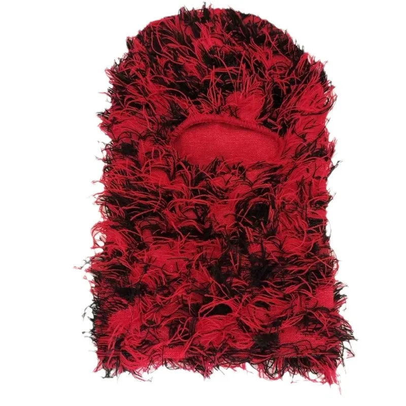 Full Face Cover Ski Mask Hat Balaclava Distressed Knitted Beanie