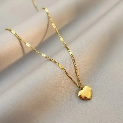 New Cross-border Couple Cavicle Chain Geometric Heart-shaped