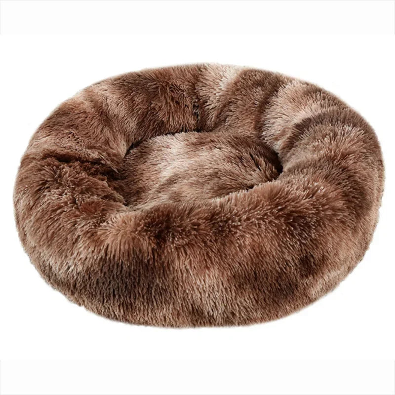 Round Pet Bed for Large Dog Bed Super Soft Cat Bed Long Plush