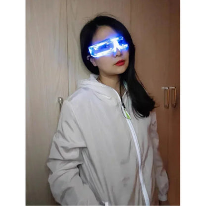 LED Light Up Waterproof Glow Costume and Glasses Set for Cool