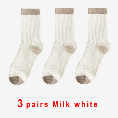 High-quality Harajuku Socks Men's mid-calf socks double-needle