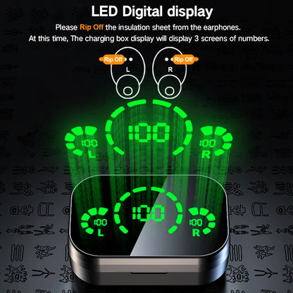 New TWS Wireless Bluetooth Earphones Sport Stereo Headphones