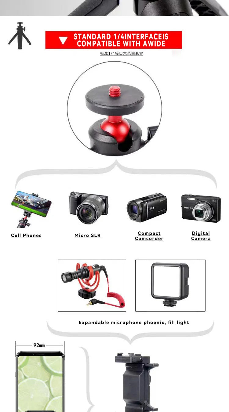 Mini Extendable Desktop Tripod Handheld Photography Bracket