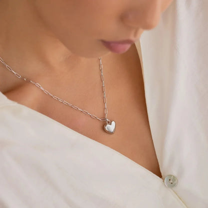 New Cross-border Couple Cavicle Chain Geometric Heart-shaped