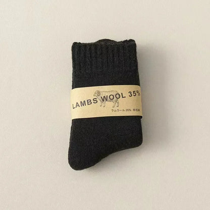 Winter 30% Wool Cashmere Warm Furry Kids Sock Chic Solid Color 🧦