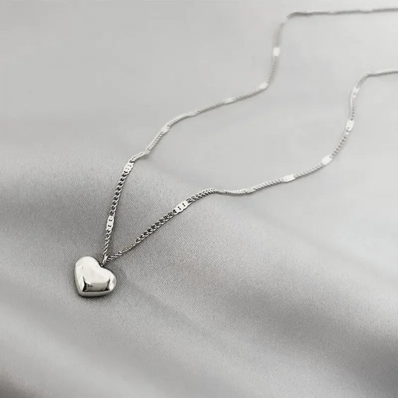 New Cross-border Couple Cavicle Chain Geometric Heart-shaped