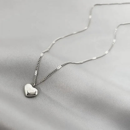New Cross-border Couple Cavicle Chain Geometric Heart-shaped