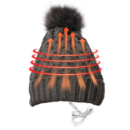 Heated Hat Efficient Heat Transfer Heated Hat Women Rechargeable