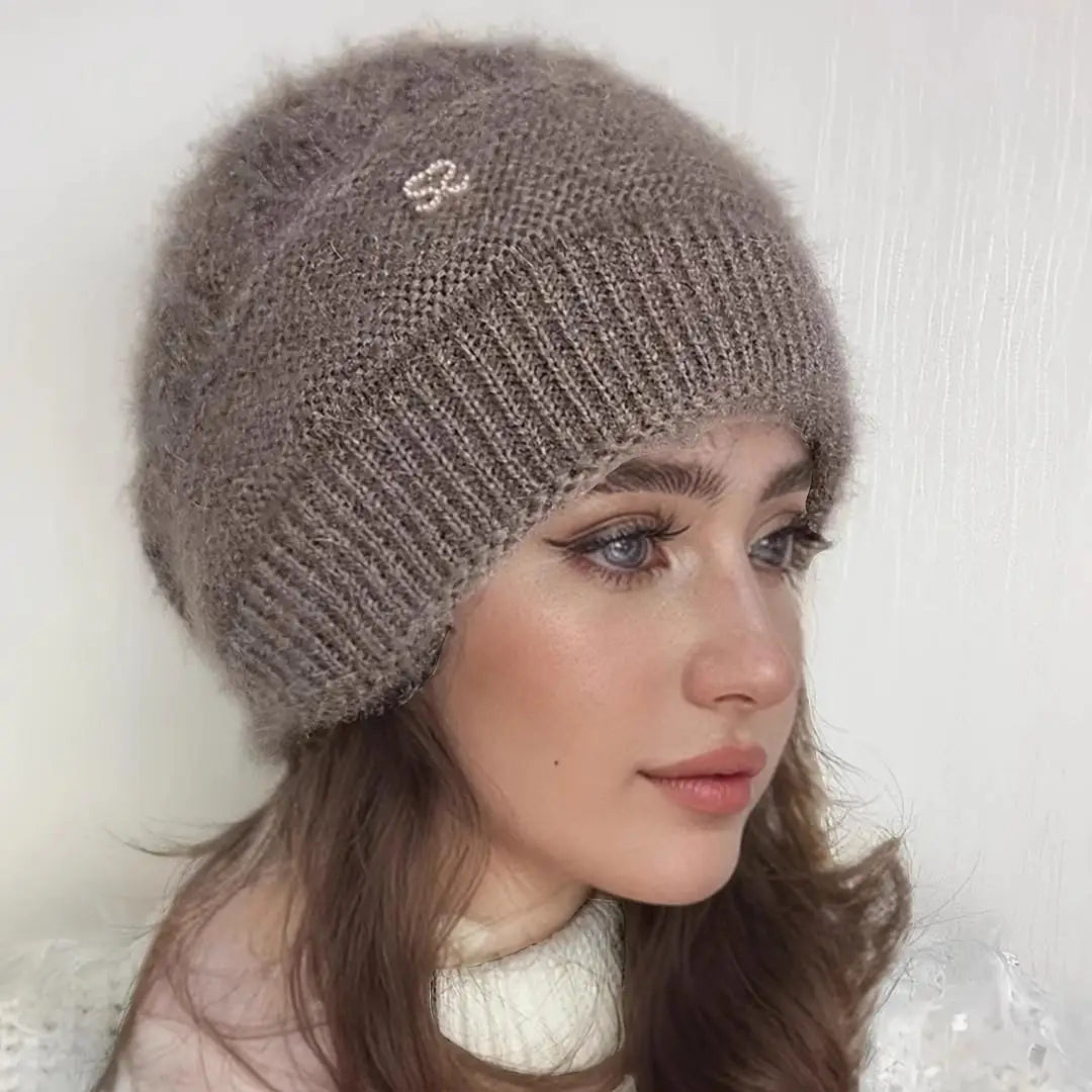 New Women Winter Hat Warm Ear Protection Knit Hats Thicken