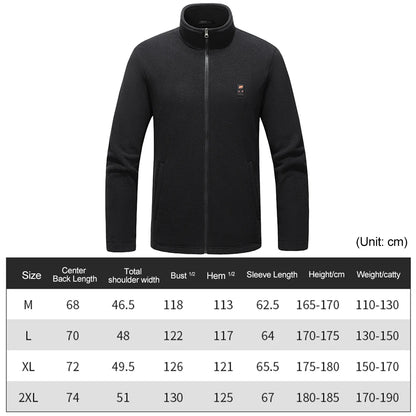 Heated Area Heated Jacket USB Charging Heated Zip Up Coat