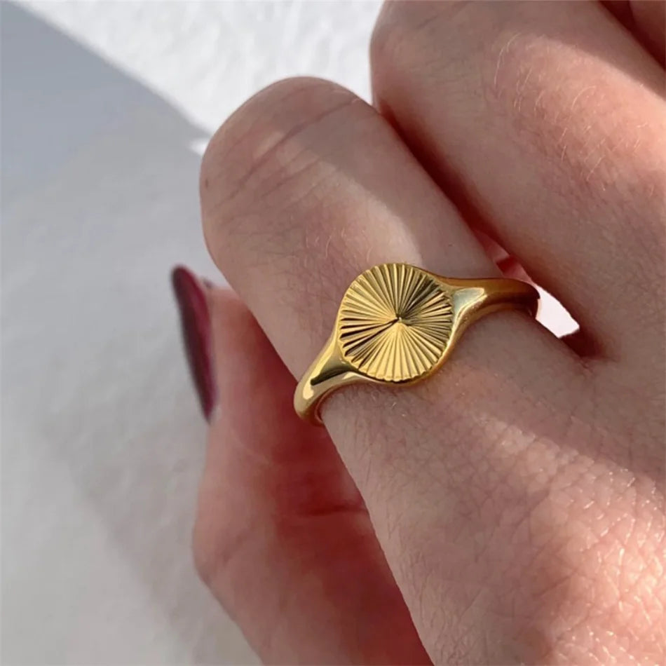 High Quality Wave Rings for Women Minimalist Dainty Rays