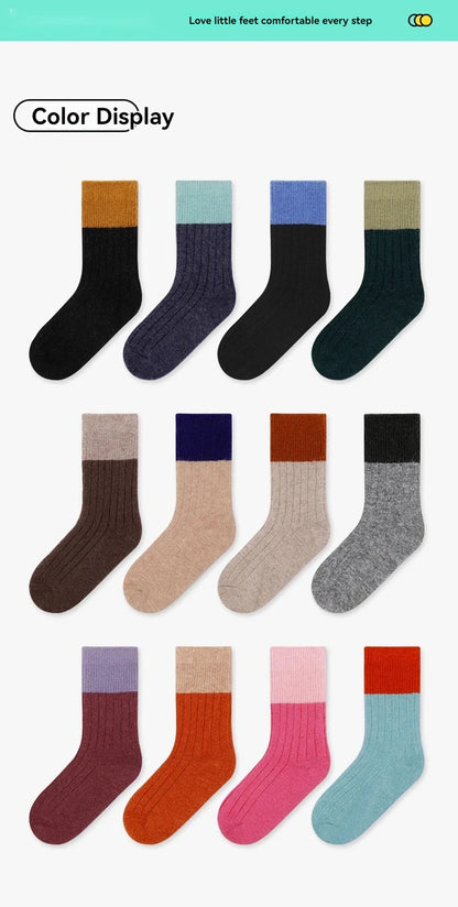 Socks Girl Wool Child Keep Warm Baby Girls Children's Winter