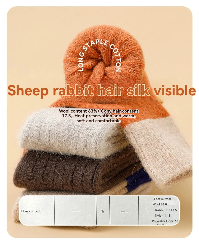 Socks Girl Wool Child Keep Warm Baby Girls Children's Winter