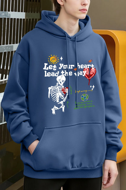 Let Your Heart Lead The Way Print Mens Hoodies Fashion