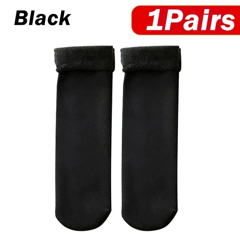 Winter Warm Solid Women Socks Thicken Thermal Socks Wool
