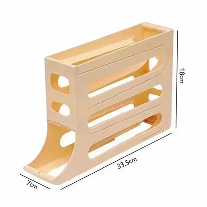 Refrigerator Egg Storage Box 4 Layers Automatic Rolling Egg