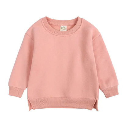Fashion Solid Color Kids Clothes Boys Sweatshirt Cotton Long
