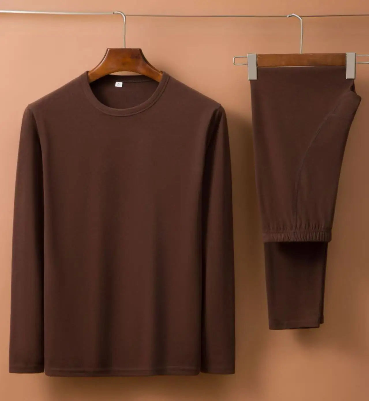 Men's Double-Sided Fleece Autumn Winter Top And Bottoms