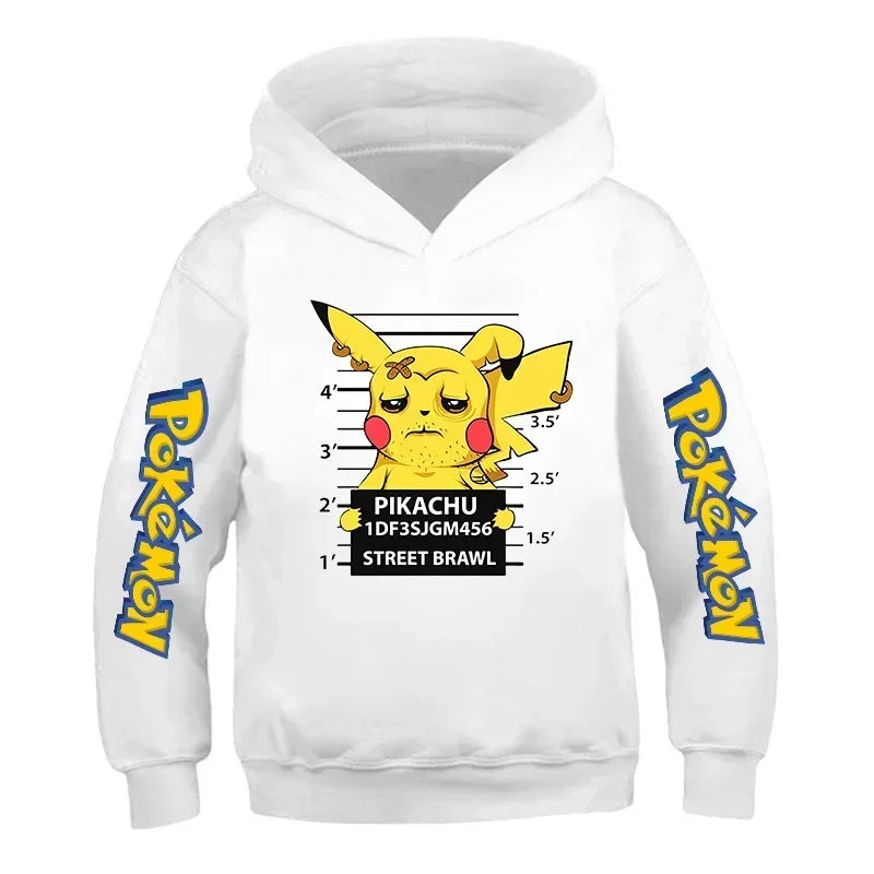 New Autumn 4-14 Years Kids Cotton Pokemon Hoodies Pikachu