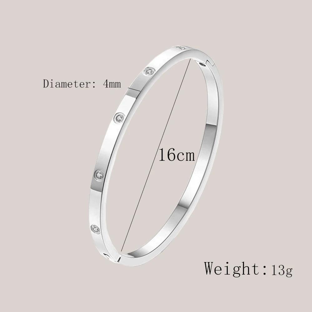 Stainless Steel Cuff Bracelets Bangles For Women Fashion
