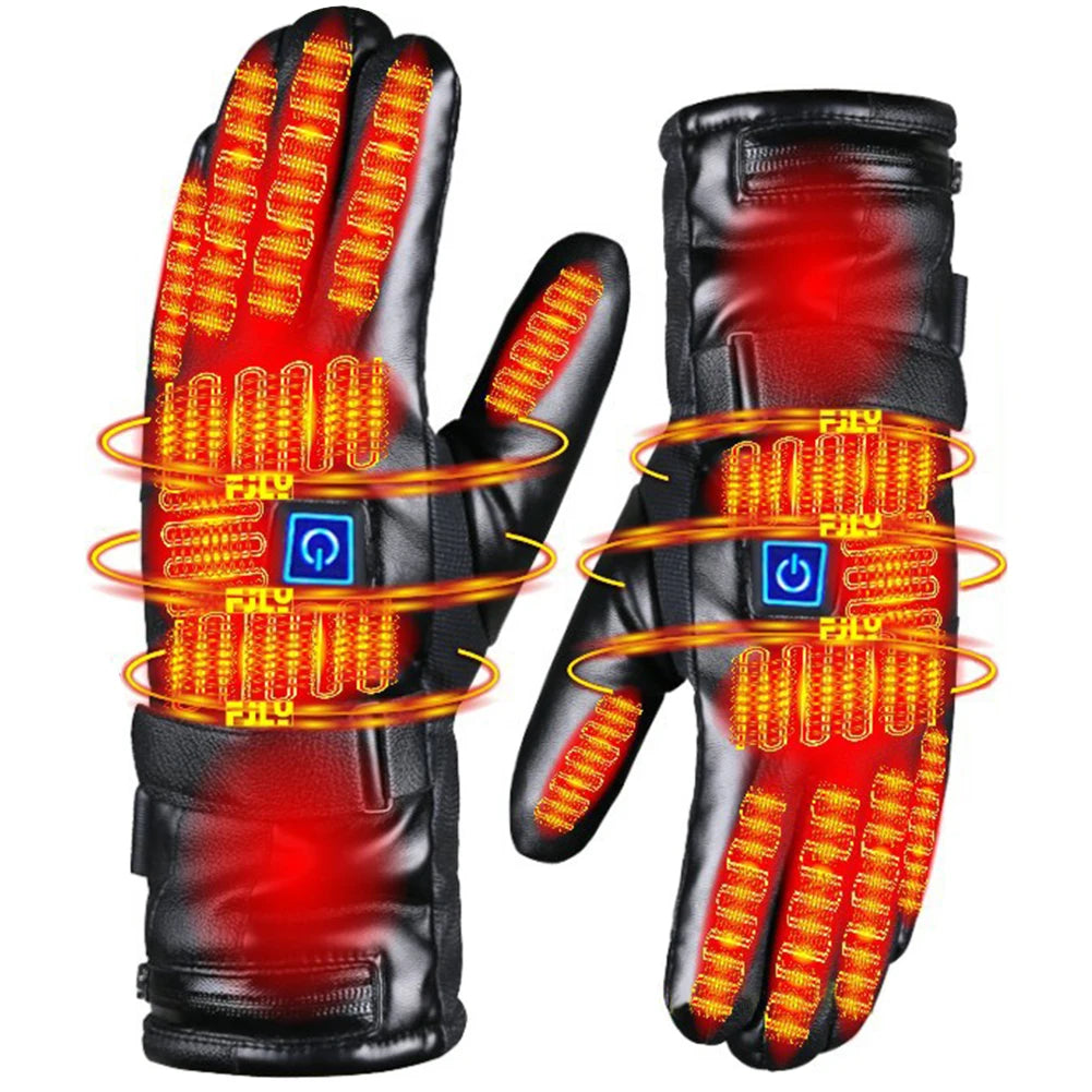 Winter Gloves Rechargeable Heating Gloves Outdoor Riding Skiing
