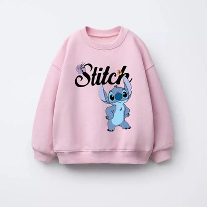 Spring New Stitch Print Sweatshirts Tops For Baby Girl Clothing
