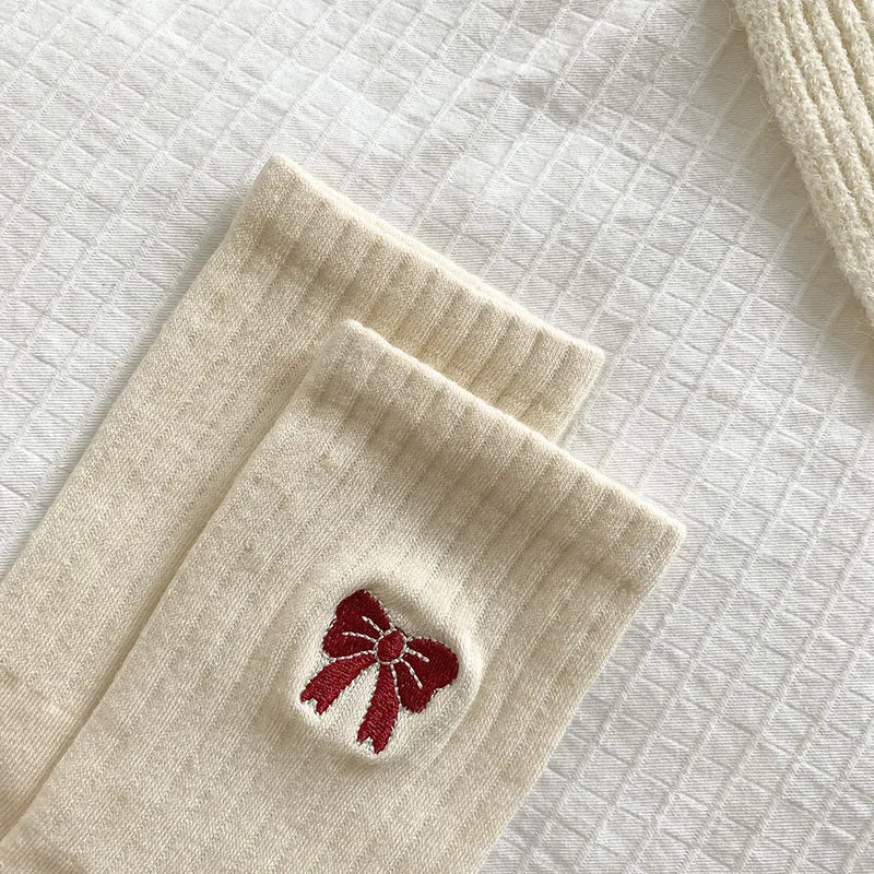 Women's Cherry Color Trendy Striped Autumn and Winter