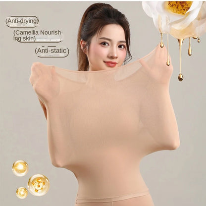 Winter Thermal Pairing Hyaluronic Acid Skincare Shirts Ultra-Thin