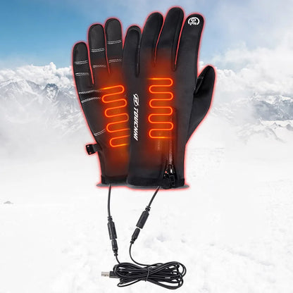 Heated Gloves Eletric Thermal Heat Gloves Winter Warm Skiing