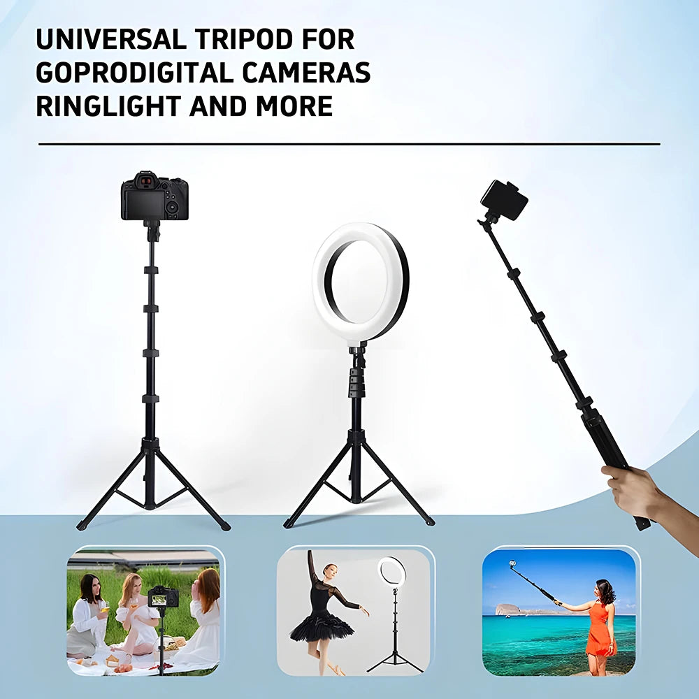 LED Ring Light with Adjustable Color Temperatures 62.9-Inch Tripod
